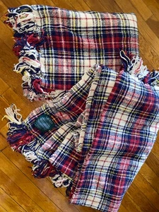 Vintage Ralph Lauren Tartan Plaid Blnkets - Picture 1 of 2