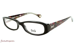 Dolce & Gabbana Women's Eyeglasses D&G1228 1977 Black Noir Gold Plastic Frame - Picture 1 of 2