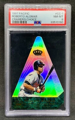 1997 Pacific ROBERTO ALOMAR Cramer's Choice Die Cut Spanish Variation SP PSA 8 - Image 1 of 2