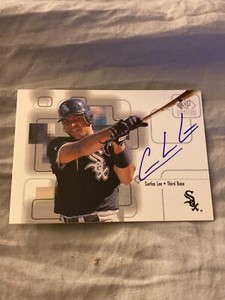 Carlos Lee 1999 sp signature auto autograph