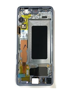 Samsung Genuine Service Pack S10 G973F LCD Screen Display Assembly Prism Blue - Afbeelding 1 van 6