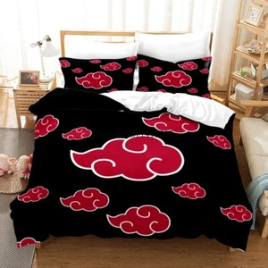 Akatsuki Duvet Cover Pillowcase Bedding Set Kid Bedroom blanket quilt cover gift - Picture 1 of 25