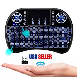 Teclado Inalambrico Keyboard Wireless Tactil Raton Para Laptop PC Retroiluminado - Picture 1 of 9