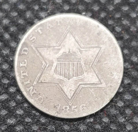 1856 Silver 3-Cent Piece | ABOUT GOOD Cover