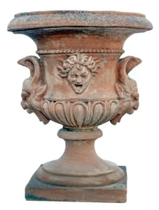 Vaso a calice con Satiri in terracotta - Terracotta Calyx vase Satyrs 11274 - Imagen 1 de 1