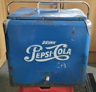 1950's Blue Metal Vintage Drink Pepsi cola Cooler