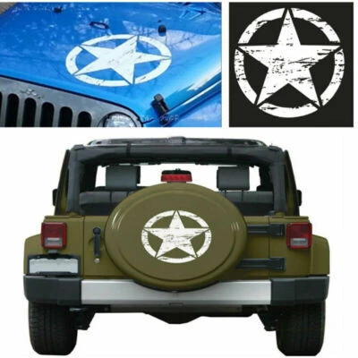 1x White Star Pattern Stylish Car Sticker Decal High Quality Vinyl For Truck SUV - Image 1 of 4