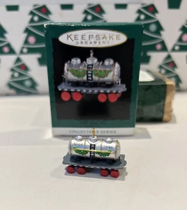Noel RR Milk Tank Car Train Miniature Christmas Hallmark Keepsake Ornament NIB - Picture 1 of 12