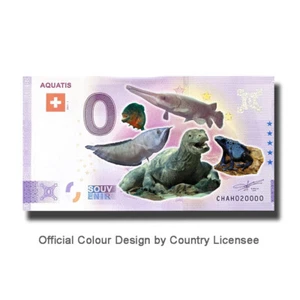 Euro Souvenir Suiza CHAH 2021-1 Aquatis Color Souvenirscheine - Imagen 1 de 3