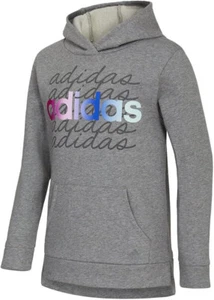 adidas kid's Event 21 Fleece CTN Hood Pullover-Grey-Size XL+ - Picture 1 of 1