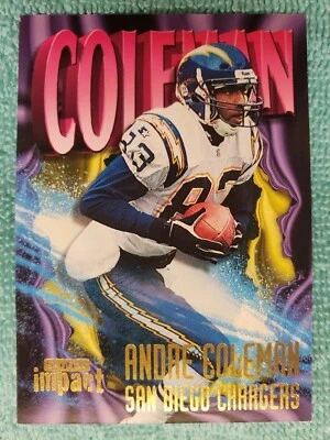 1997 SKYBOX IMPACT ANDRE COLEMAN #18 SAN DIEGO CHARGERS  - Image 1 of 4
