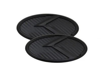 3D K Emblem Carbon & Black 2pc (For: KIA 2016-2020 Sorento) - Изображение 1 из 4