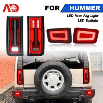 Rear LED Tail Lights Turn Signal Reverse Brake Lamp For 2003-2009 Hummer H2 SUV - Image 1 of 4