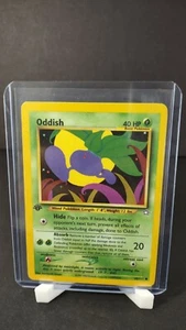 Pokemon 1st Edition Neo Genesis Oddish Common (68/111) EXCELLENT-NEAR MINT - Picture 1 of 8