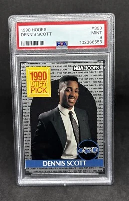 Aros Dennis Scott #393 1990 PSA 9 Orlando Magic novato radiocontrol como nuevo Foto 1 de 2