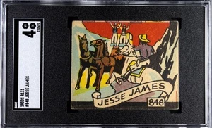 1930's R131 Series of 48 WESTERN SERIES -#848 Jesse James SGC 4 - Picture 1 of 2