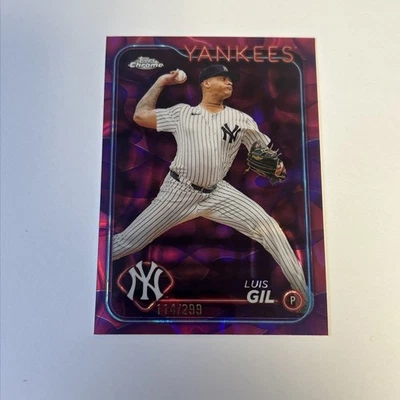 2024 Topps Chrome Update Series - Luis Gil #USC160 Magenta & Purple Lava Lamp... - Image 1 of 2