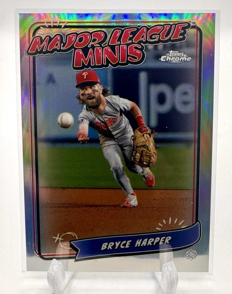 Actualización cromada Topps 2024 Bryce Harper Major League Minis MM-15 SSP 1:2448 paquetes Foto 1 de 2