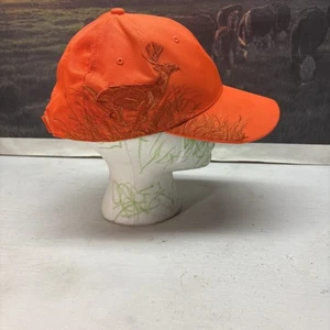 Dri Duck Wildlife Series Orange Hunting Adjustable Cap "CHS" Embroidered Deer - Picture 1 of 5