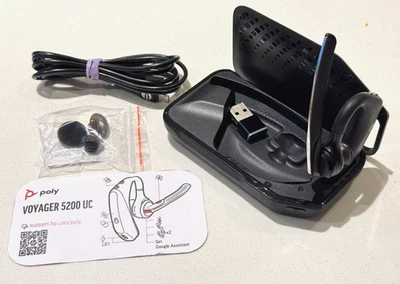 Plantronics Voyager 5200 UC Bluetooth Headset with Charge case, BT600 USB - Image 1 of 4