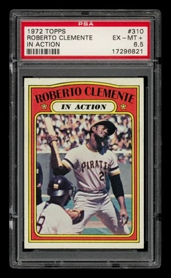 1972 Topps Set-Break #310 Roberto Clemente In Action PSA 6.5 EX-MT+ - Image 1 of 3