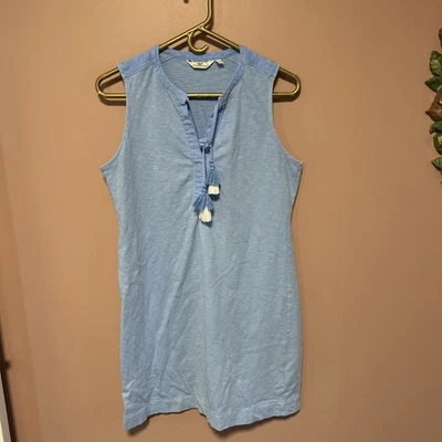 Vestido túnica teñida Vineyard Vines encubrimiento azul océano brisa pequeño Foto 1 de 4