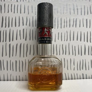 Vintage Black Belt After Shave Glass Bottle 4oz Men's 1968 Pfizer - Picture 1 of 9