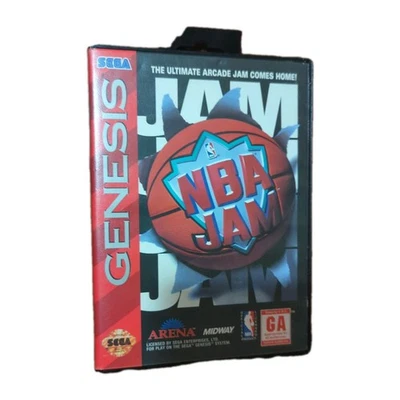 NBA Jam (Sega Genesis, 1993) Complete CIB Arcade Classic - Image 1 of 4