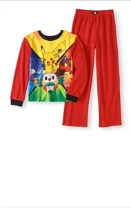 Pokemon Boys 2 Piece Pajamas Flannel Sleepwear Set New Size 6/7 - Picture 1 of 2