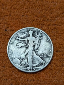 1935-S Walking Liberty Silver Half Dollar Nicely Circulated - Picture 1 of 3
