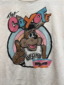Vintage 90s NBA San Antonio Spurs Coyote Screen Stars Single Stitch T-Shirt sz M - Bild 1 von 10