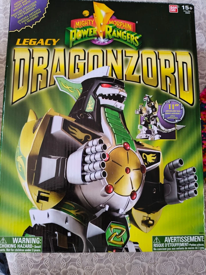 Винтажный Bandai Mighty Morphin Power Rangers Dragonzord В Коробке Запечатанный, Распродажа - Изображение 1 из 4