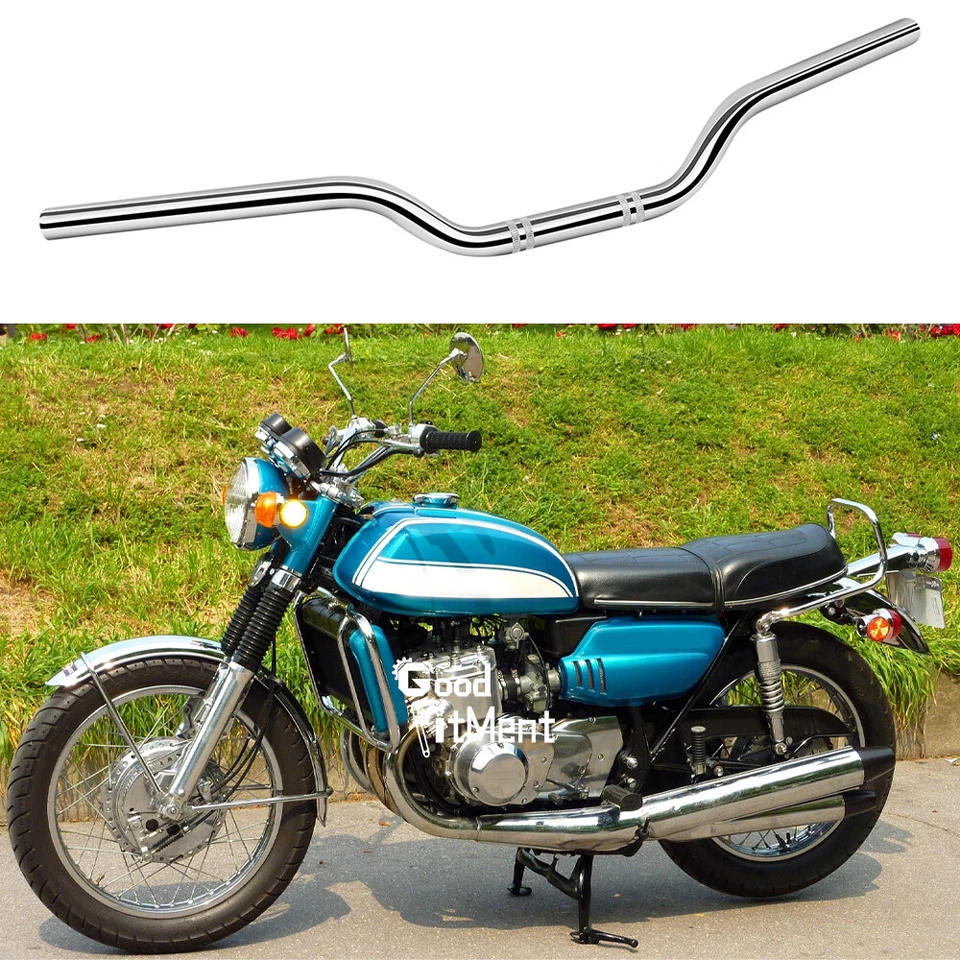 Хромированный руль трекера тяги для мотоцикла Suzuki GT750 GT380 7/8 дюйма 22 мм - Изображение 1 из 4