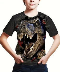 Stylish Cool Dinosaur 3D Print t-Shirt - Picture 1 of 5