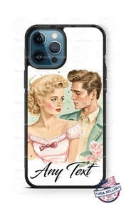 Classic Fifties Valentine Romance Personalized Phone Case fits iPhone Samsung - Picture 1 of 11