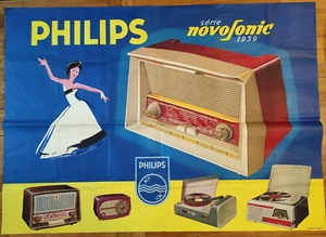 affiches anciennes - RADIO SERIE NOVOSONIC 1959 PHILIPS TOURNE DISQUES - Imagen 1 de 1