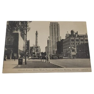 1933 Chicago Worlds Fair Downtown Palmolive Water Tower Street Scene Souvenir - Picture 1 of 2