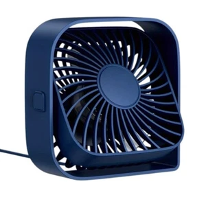 Mini Tischventilator USB leise 3 Geschwindigkeiten kompakt leistungsstark leicht tragbar blau - Bild 1 von 7