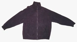 Tommy Bahama Mens Size Large Black Full Zip Ribbed Knit Cotton Sweater 2 Pockets - Picture 1 of 7