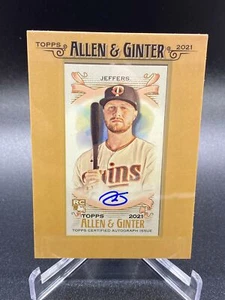 2021 Topps Allen & Ginter RYAN JEFFERS Framed Mini AUTO TWINS RC FMA-RJE - Bild 1 von 1