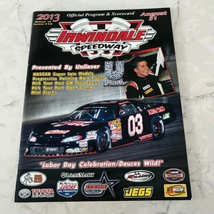 Tarjeta de puntuación del programa oficial Irwindale Speedway 31 de agosto de 2013 temporada 14 edición #10 - Imagen 1 de 12