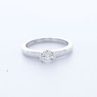 0.53ct Certified Natural Diamond F/vs2 Round Cut 14k Gold Classic Solitaire Ring