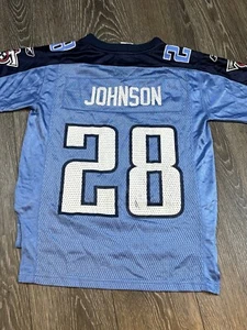 Vintage Tennessee Titans Jersey Boys Small Reebok On Field Chris Johnson #28 - Picture 1 of 8