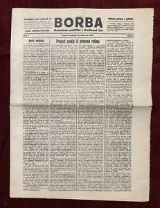 Borba 1922 Nezavisni Politicki Liste erste Zeitungsausgabe - Bild 1 von 5