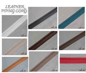 9 colors Leather Piping cord|5.5mm-0.22" Flanged Piping - Picture 1 of 10