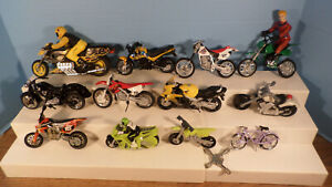 Toy Motorcycle Lot ~ 12 Bikes ~ 2 Riders ~