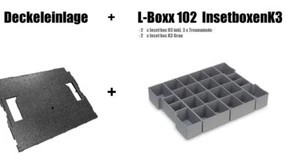 InsetBoxen Set K3 Grau und Deckeleinlage für L-Boxx 102/ W-Boxx 102 - Bild 1 von 6