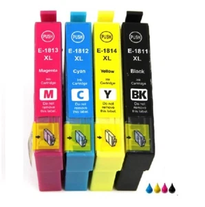 1-8 Cartouches encre compatibles pour Epson XL-18 XL-1811 1812 1811 1813 1814 T - Photo 1/1