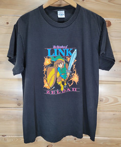 Rare VTG Zelda 2 Men T Shirt Size Large The Adventures of LINK Video Game Promo