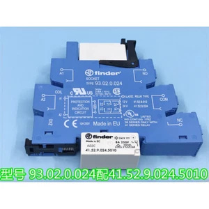 2PCS FINDER41.52.9.024.5010 24VDC Power Relay with 93.02.0.024 socket - Picture 1 of 2